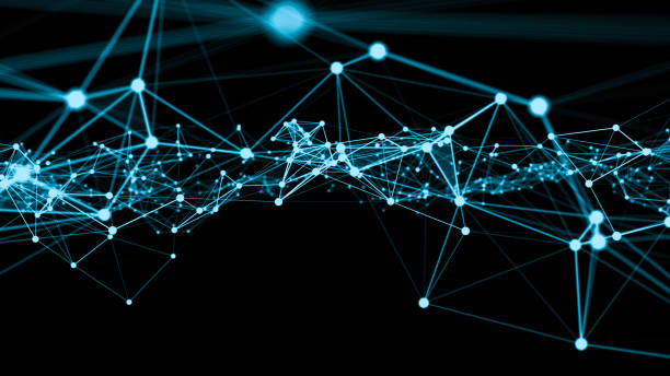 istock Wave of connection network dots of innovative creation 1301862388