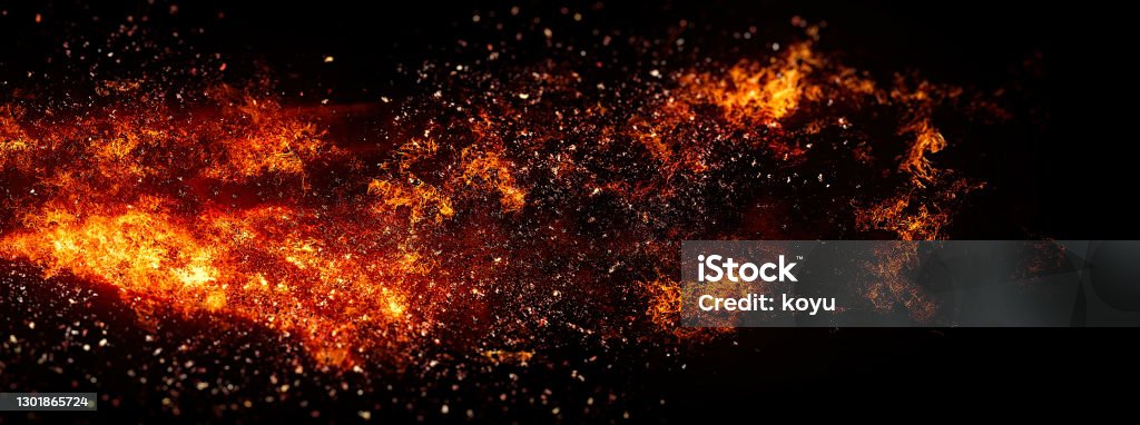 Exploding Flame Stock Photo - Download Image Now - Fire - Natural ...