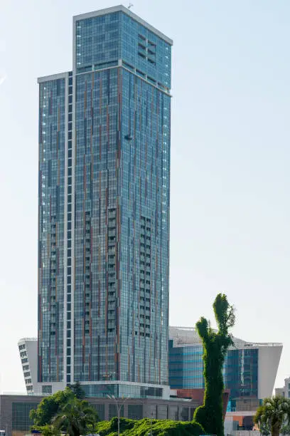 Photo of Close-up of a high-rise building on the Batumi embankment in Georgia