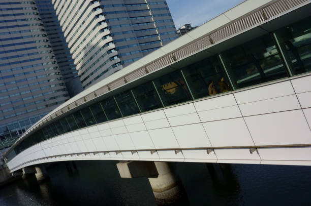 istock Ultra-modern fashionable pedestrian bridge 1301894744