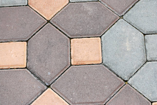 istock Abstract brick floor of footpath texture background 1301898394