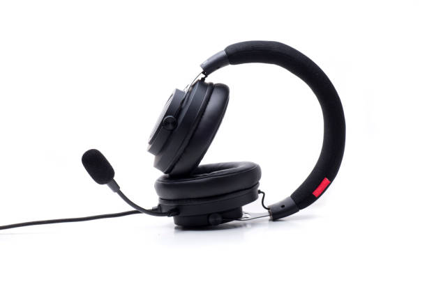 headphones for gamers stock photo