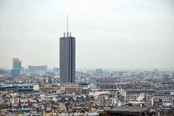 istock Panoramic view of Paris from Arc de Triomphe, center of Paris. 1301906770
