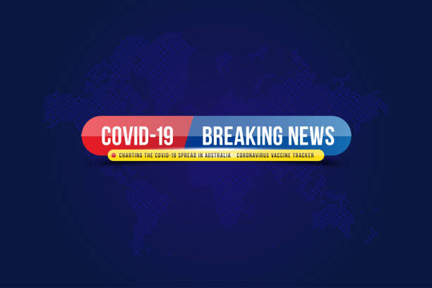 COVID News template title for screen TV channel with world map on the background. Flat vector illustration EPS10. COVID News template title for screen TV channel with world map on the background. Flat vector illustration EPS10 world title stock illustrations