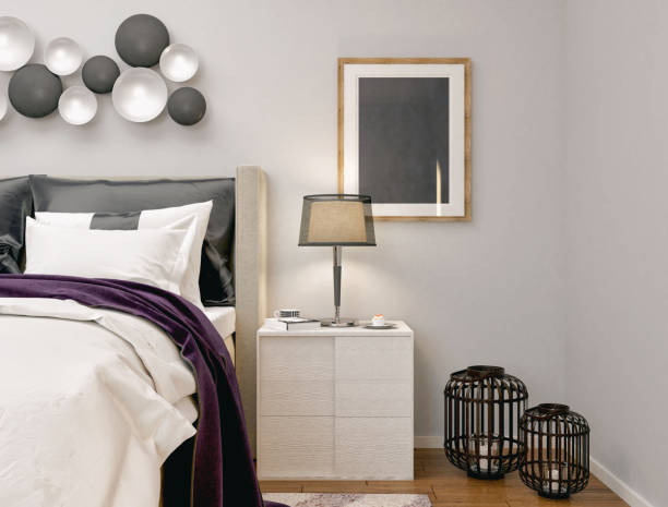 istock Bedroom in a minimalist style 1301908738