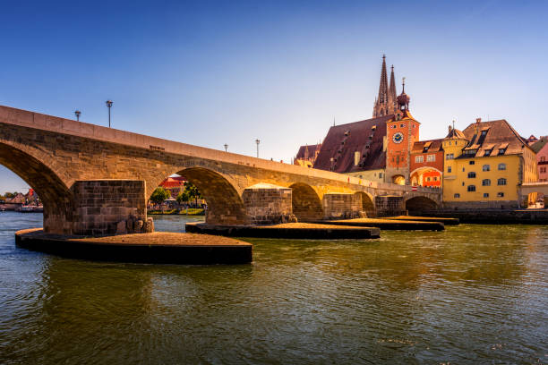 istock view to old town from Regensburg and Danube River 1301909336