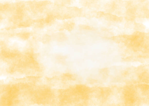 istock Orange watercolor background. Abstract hand paint square stain background 1301910555
