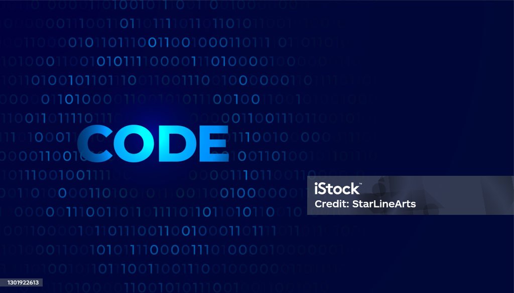 01 Code Image Digital Coding Background With Numbers Zero And One Stock Illustration ...