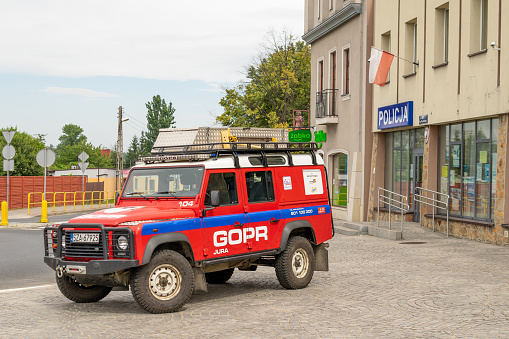 Olsztyn, Poland -31.07.2020 - Gopr car in Olsztyn