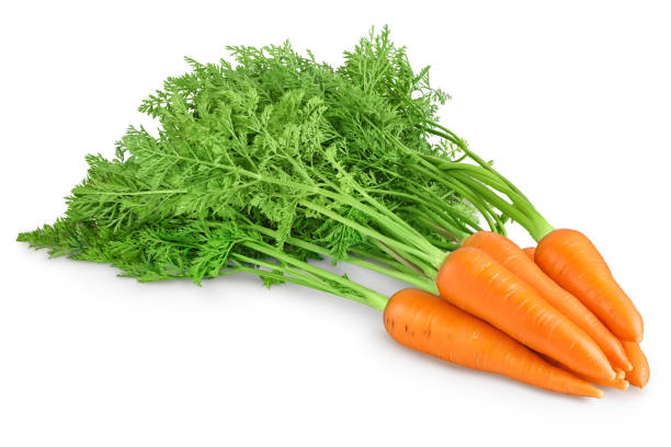istock Carrot with leaf isolated on white background with clipping path and full depth of field 1301931178