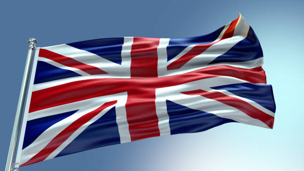 istock United Kingdom flag waving flag with texture background 1301934902
