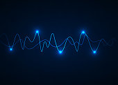 istock Sound wave background. Wave of musical soundtrack 1301938182
