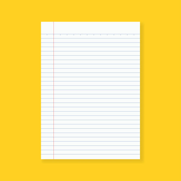 Yellow lined paper stock vector. Illustration of list - 51330664