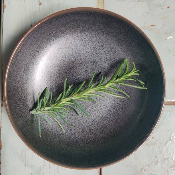 istock A rosemary in a black saucer 1301942228