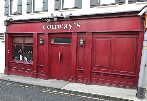 Dublin, Ireland, 2nd January 2021. Conway's bar in Blackrock village closed during the coronavirus covid 19 lockdown restrictions.