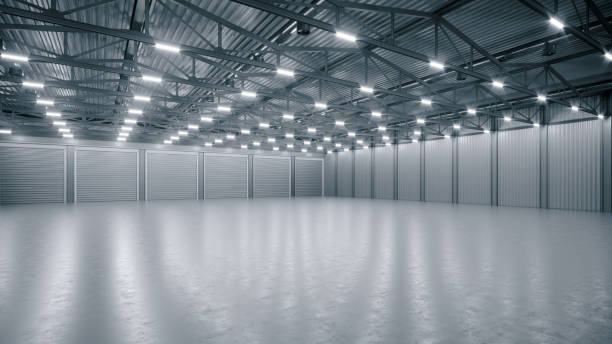 istock 3D render of empty exhibition space. backdrop for exhibitions and events. Tile floor. Marketing mock up. 1301949669