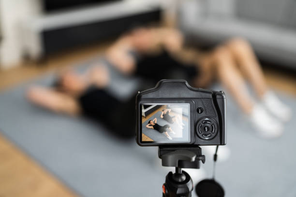 istock Fitness Blogger Couple Doing Abs Core Exercise 1301956854