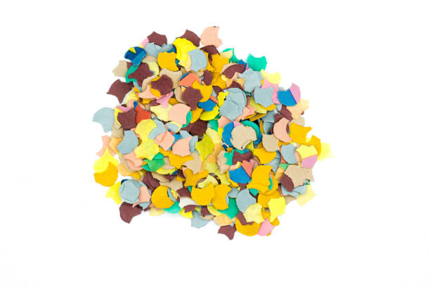 istock Confetti isolated on white background top view 1301957666