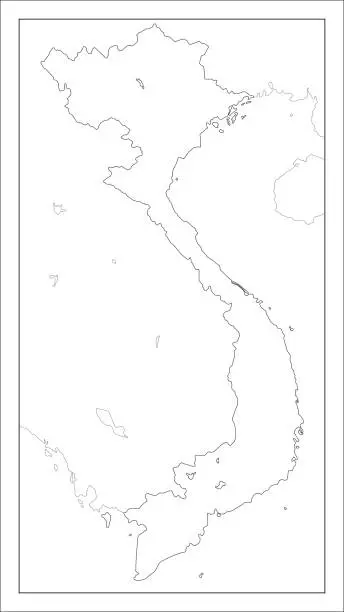 Vector illustration of map of Viet Nam