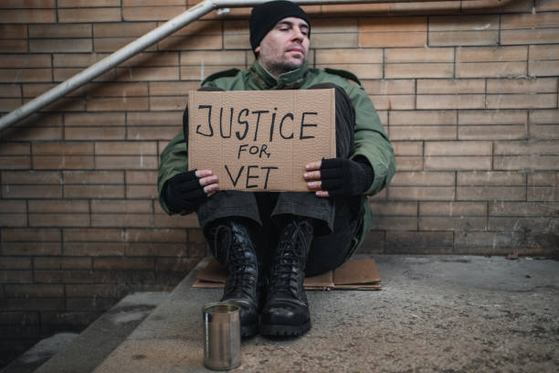 istock Forgotten army veteran begging for money 1301962673
