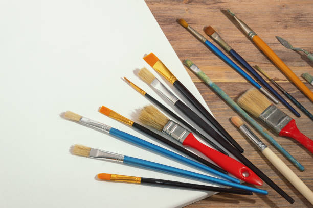 istock Brushes for painting. Free space for text 1301963951