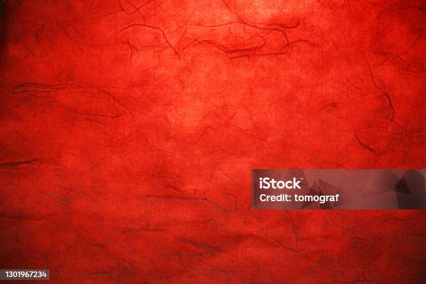 Red Fiber Paper Texture Stock Photo - Download Image Now - Red, Chinese Culture, Backgrounds
