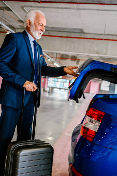 istock Senior businessman ready for a trip. 1301969405