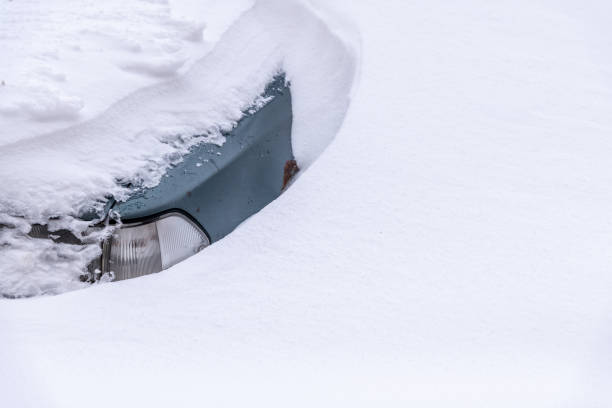 istock Cars buried under the snow 1301971547