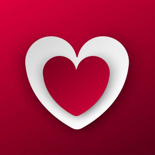 istock Big heart on a red background. A greeting card that is ideal for congratulating on Valentine's Day. 1301972125
