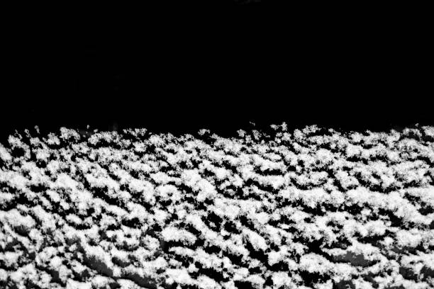 istock white snow isolated on a black background. Winter elements for design 1301977451