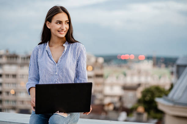 istock Remote location for young female freelancer 1301977747