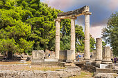 The Philippeion in the Altis of Olympia, Greece.