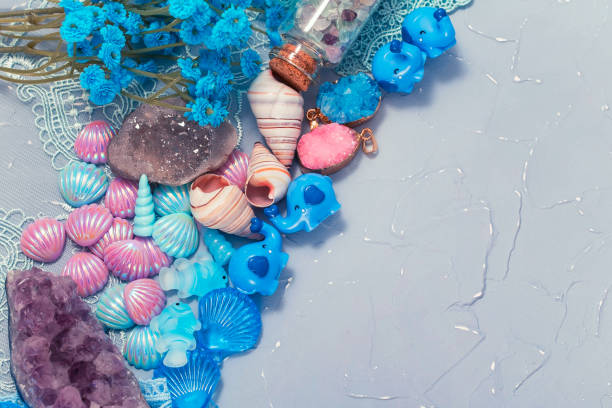 istock Various figurines, shells, crystals and other cute items for Hobbies, Souvenirs from travel 1301980657