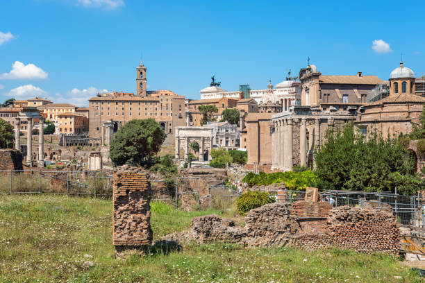 istock View at the Roman Forum in Rome, Italy. 1301981774
