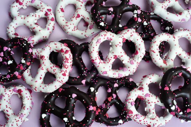White Chocolate and Dark Chocolate Covered Pretzels with Sprinkles