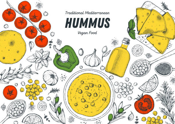 Humms Frame Design Tahini Recipe Illustrations, Royalty-Free Vector Graphics & Clip Art ...