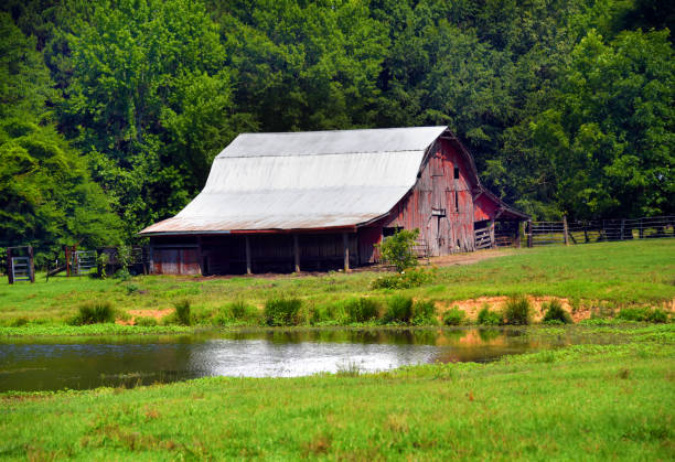 istock Arkansas Barn Faded Red 1302008588