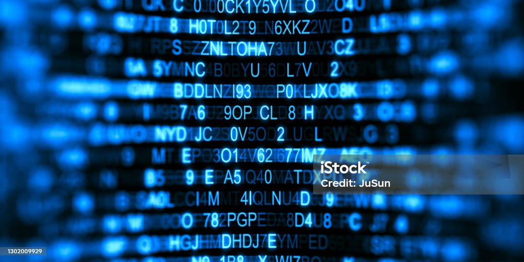 Digital Screen With Encryption Data Background Big Data With Digital ...