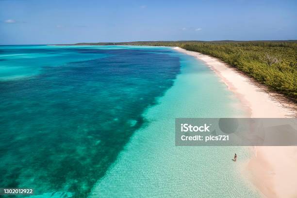 Aerial View On Cat Island Stock Photo - Download Image Now - Bahamas, Beach, Exuma