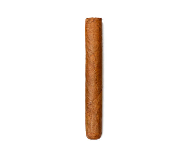 istock Cuban Cigar isolated on white Background, Havana brown Cigar 1302017265
