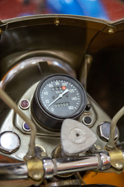 istock Speedometer and fuel tank of a motorcycle 1302043944