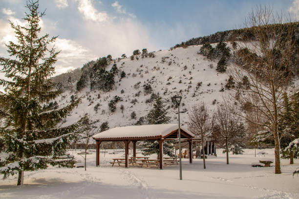 istock Great snowfall in Espinosa de los Monteros, Spain 1302055301