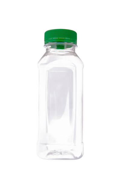 istock Plastic organic juice bottles with fresh juice  isolated on white background 1302056519