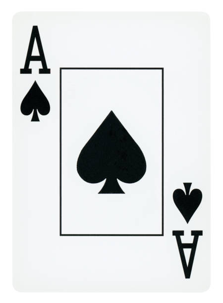 ace of spades jogando carta - isolado - ace of spades - fotografias e filmes do acervo