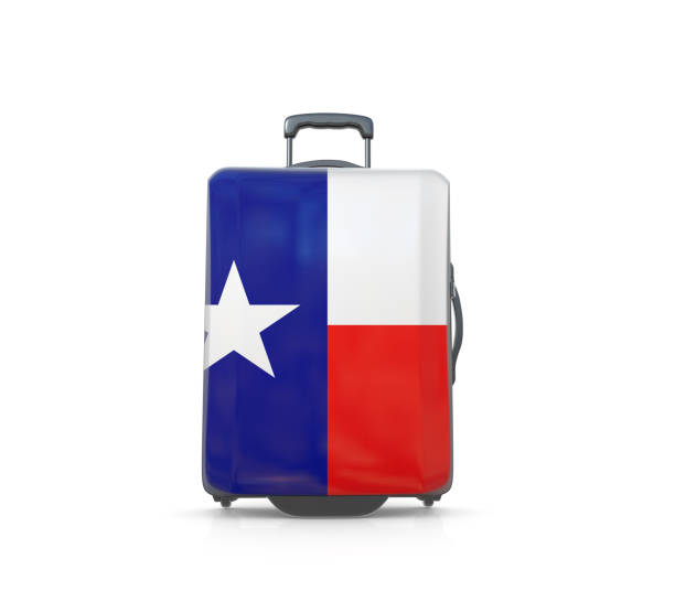 istock Texas vacations and travel destinations flag painted suitcase concept 1302066338