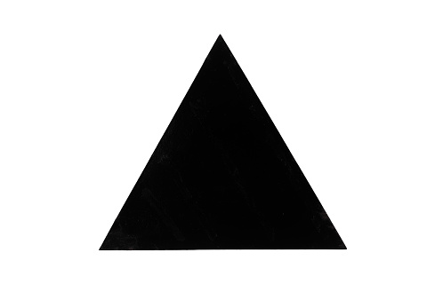 abstract black geometric triangle isolated on white background