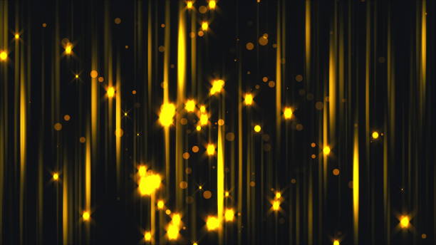 istock Gold streaks and particles, computer generated. 3d rendering of luxury art background 1302069664