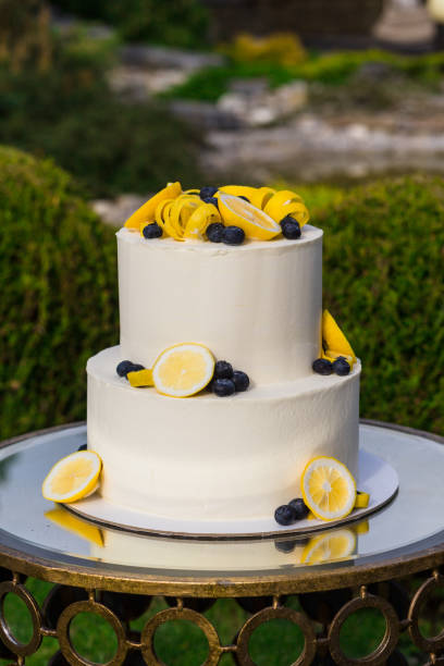 istock Beautifully decorated cake on a stand 1302070000