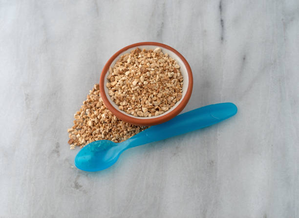 istock Cut orris root in a bowl with a spoon to the side 1302076901