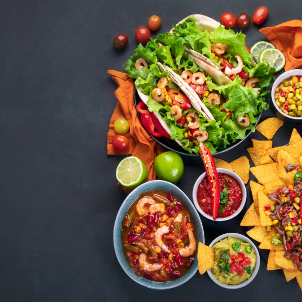 istock Delicious hispanic mexican meal board 1302081371